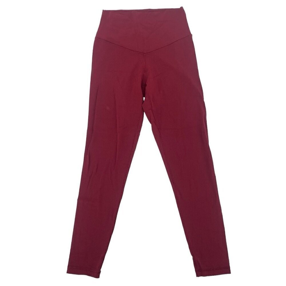 Aerie Size Medium High Rise Maroon Wine Colored Leggings